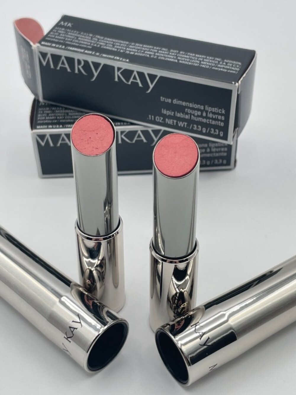 NEW Mary Kay True Dimensions Lipstick First Blush Rose Discret Pink 088561 Lot 2